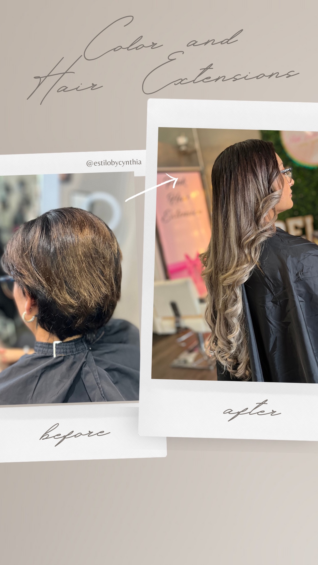 Transformación completa — antes y después